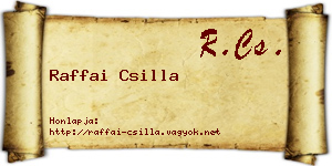 Raffai Csilla névjegykártya